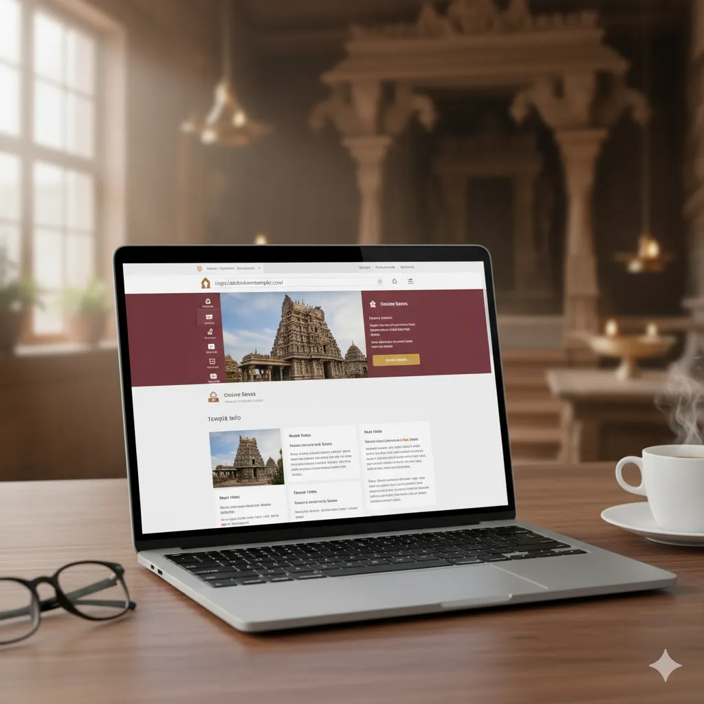 Temple Website Mockup
